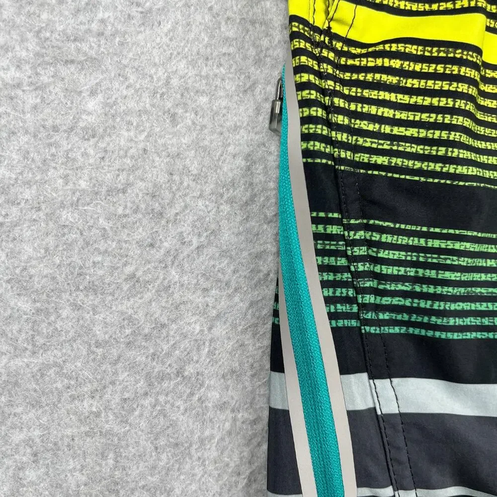 ZeroXposur Swim Trunks Mens Small Stretch Striped Board Shorts Bathing Suit Mens